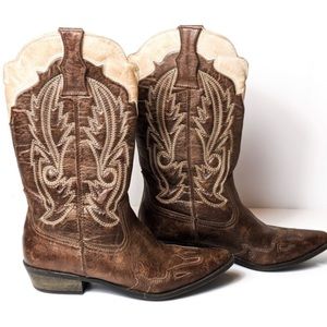 Coconuts Bevy Faux Leather Cowboy Western Boots 8.5